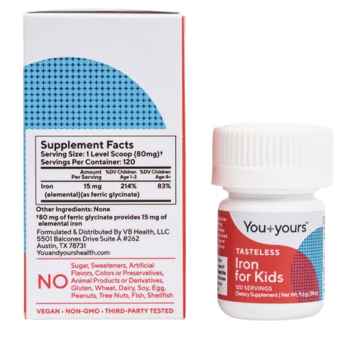 Tasteless Iron for Kids- No Sweeteners, Colors, Flavors or Preservatives- 4 Month Supply- Add to Beverages or Food. - Image 4