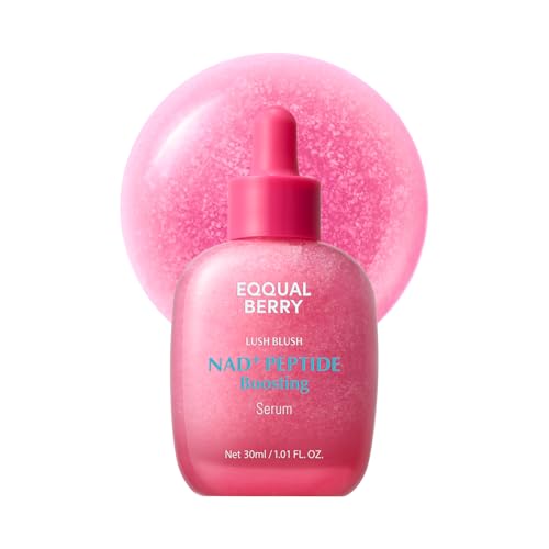 EQQUALBERRY NAD+ Peptide Boosting Smoothie Serum – Anti-Aging Korean Skin Care with 5 Ceramides & Vegan Collagen, Hydrating Antioxidant Serum for Firmness, Wrinkles & Radiant Glow (1.01oz / 30ml)