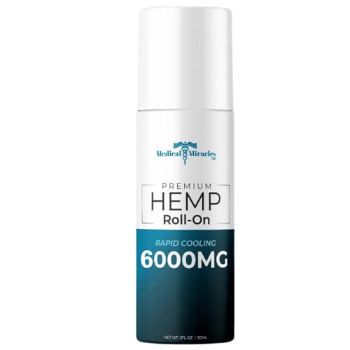 Medical Miracles| New Hemp Oil Roll On – Ideal Relief for Muscles, HIPS, Joints, Neck, Back, Elbows,