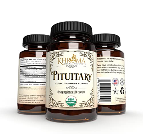 Organic Pituitary Blend – 60 Vegan Capsules in a Glass Bottle – for Maximum Pituitary Support