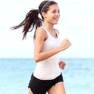 girl hair running