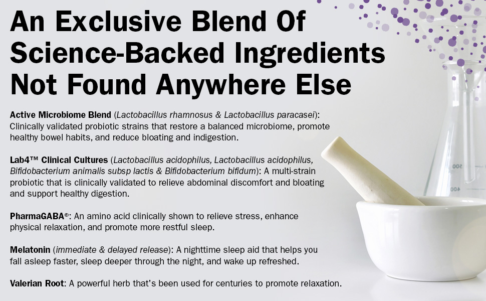 Peptiva PM Probiotic and Sleep Support Gut Health