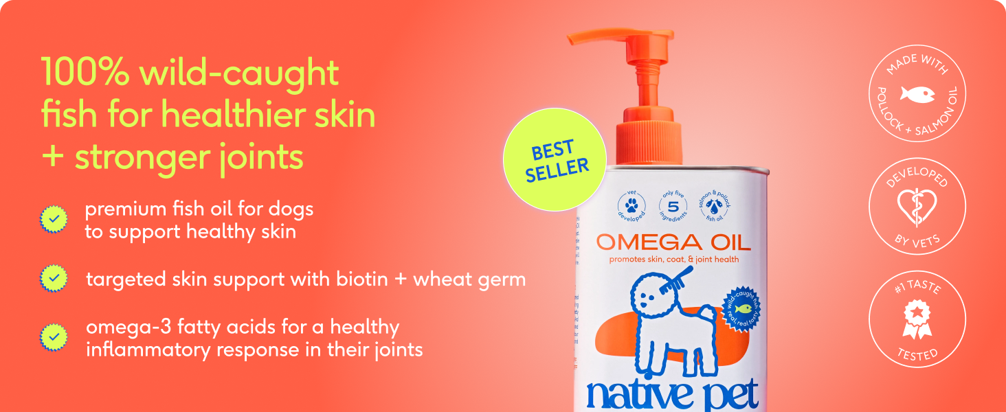 Salmon oil for dogs support skin coat joints & heart fish oil for dogs omega fatty acids for dogs