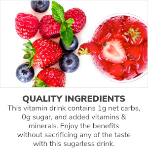 quality ingredients vitamin drink 1g net carbs 0g sugar sugarless sugar free drink mix add to water
