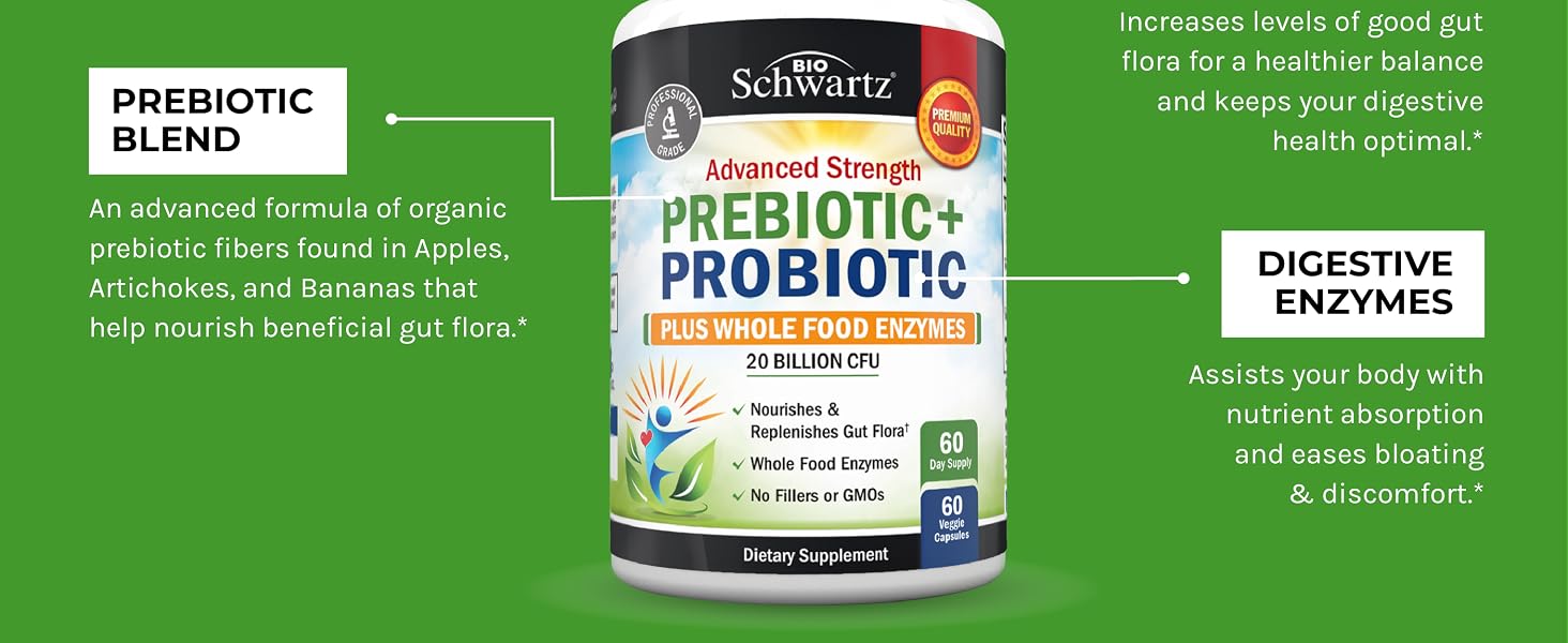 Prebiotics and probiotics for women and men probiotic acidophilus dietary supplement