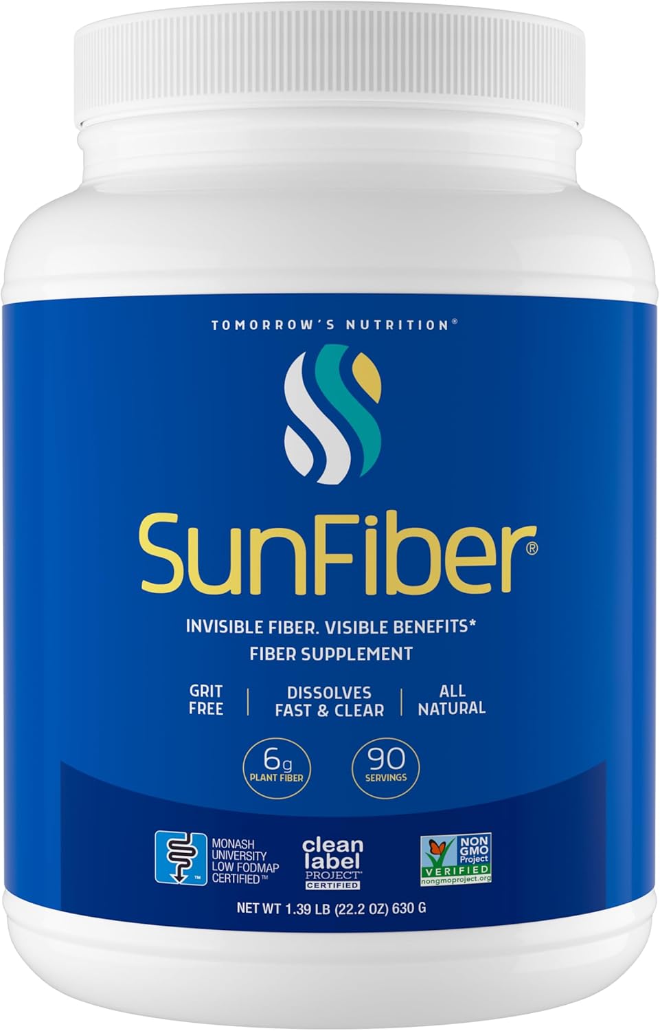 Tomorrow’s Nutrition Sunfiber Prebiotic Fiber Supplement, 90 Servings