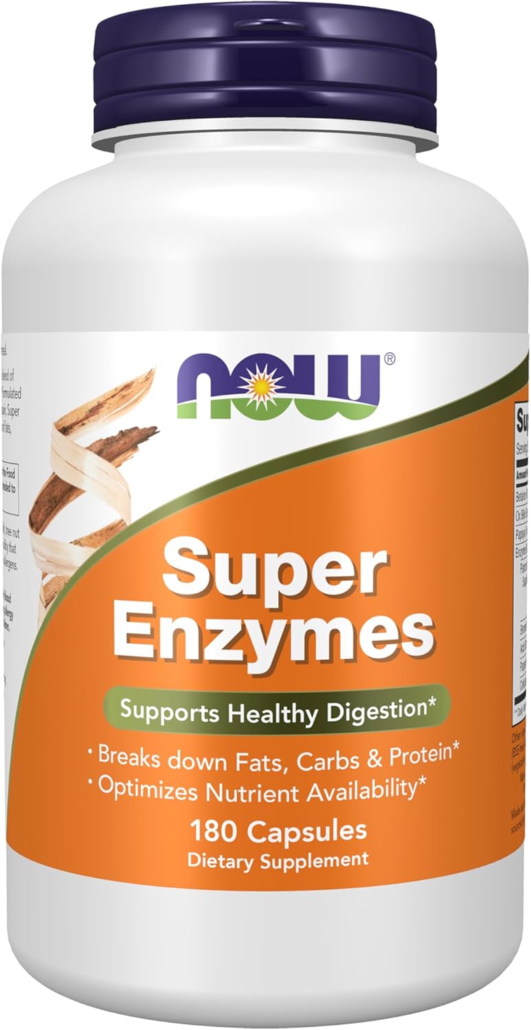 Now Foods Super Enzymes, 180 Capsules