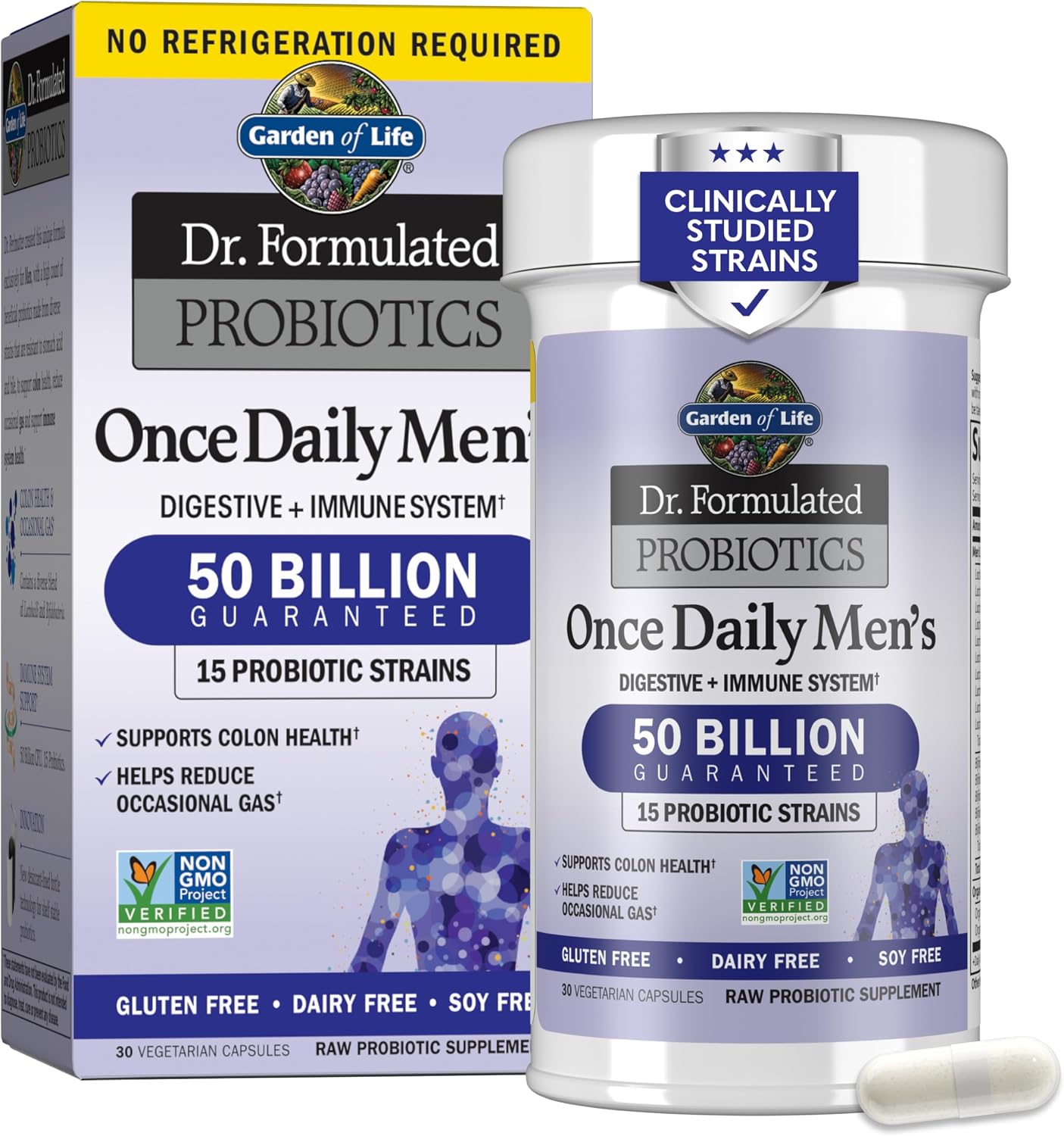 Garden of Life Dr Formulated Probiotics for Men, 50 Billion CFU, 30 Ct