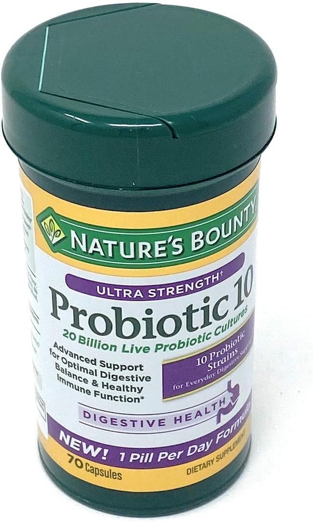 Nature’s Bounty Ultra Strength Probiotic 10, 70 Capsules