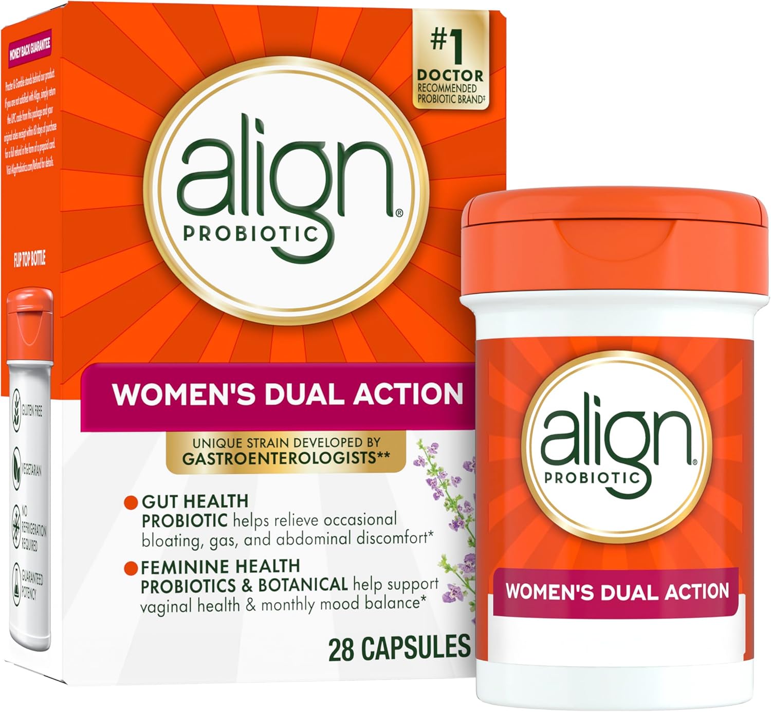 Align Probiotic, Womens Dual Action, Vaginal Probiotics for Women, Womens Probiotic for Vaginal Health