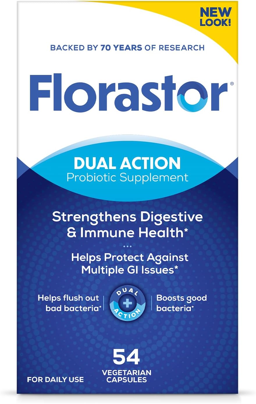 Florastor Probiotic for Digestive and Immune Health, 54 Capsules