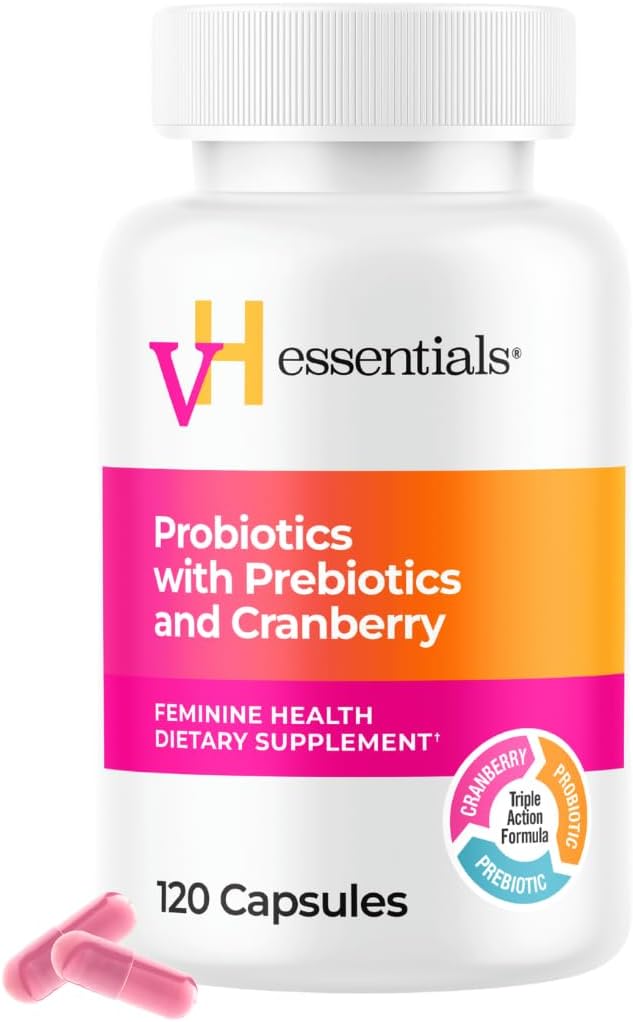 vH essentials Probiotics for Women with Prebiotics and Cranberry, 120 Ct