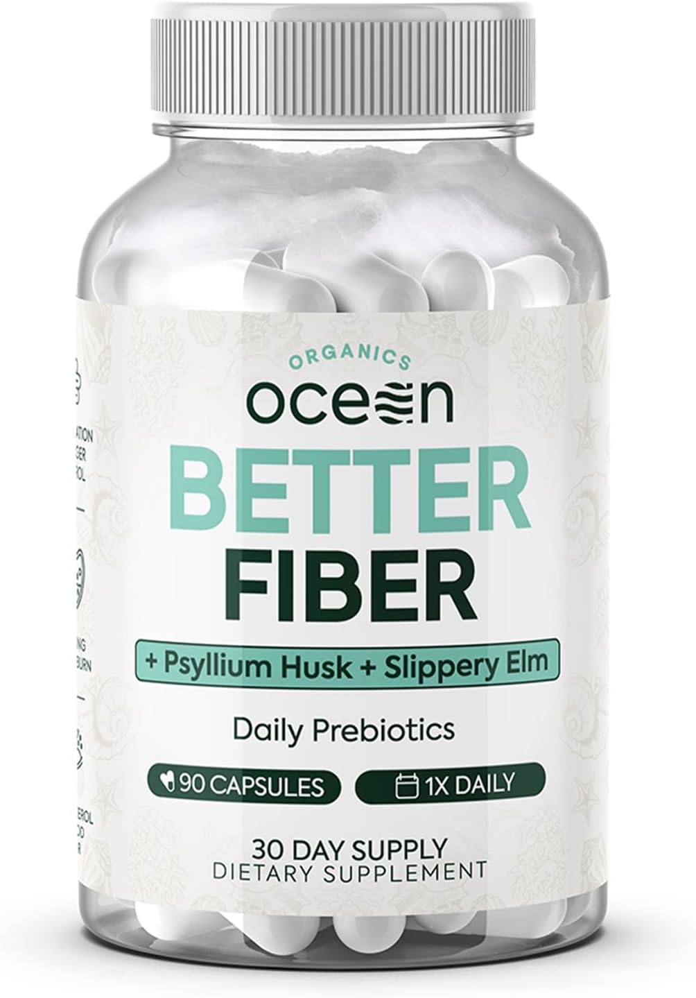 Organics Ocean Better Fiber with Psyllium Husk & Slippery Elm, 1 Pack
