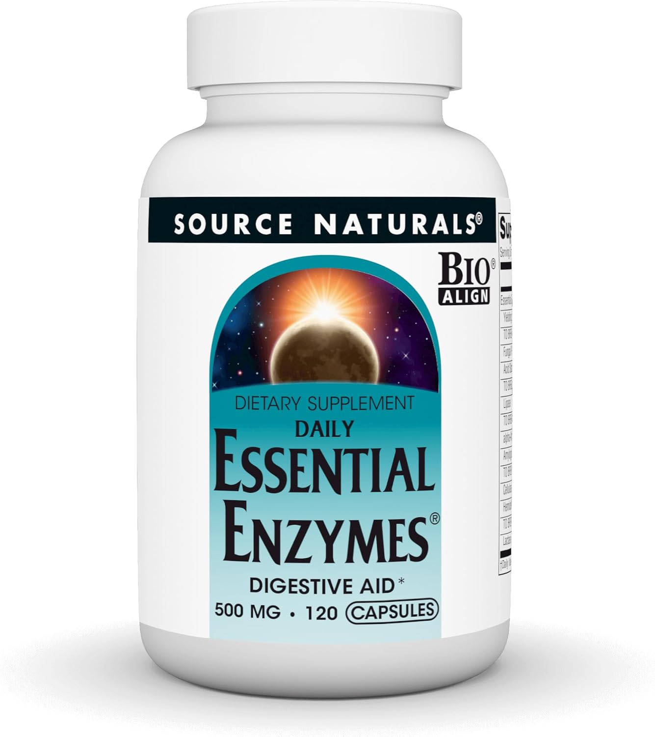 Source Naturals Daily Essential Enzymes, 500 mg – 120 Capsules
