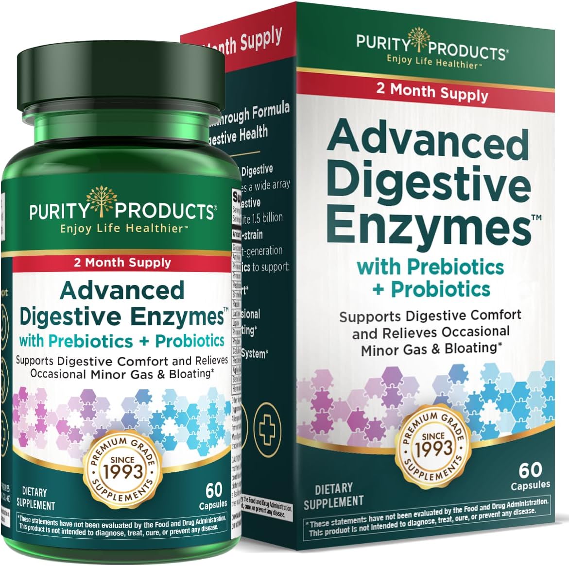Purity Products Advanced Digestive Enzymes with Probiotics & Prebiotics