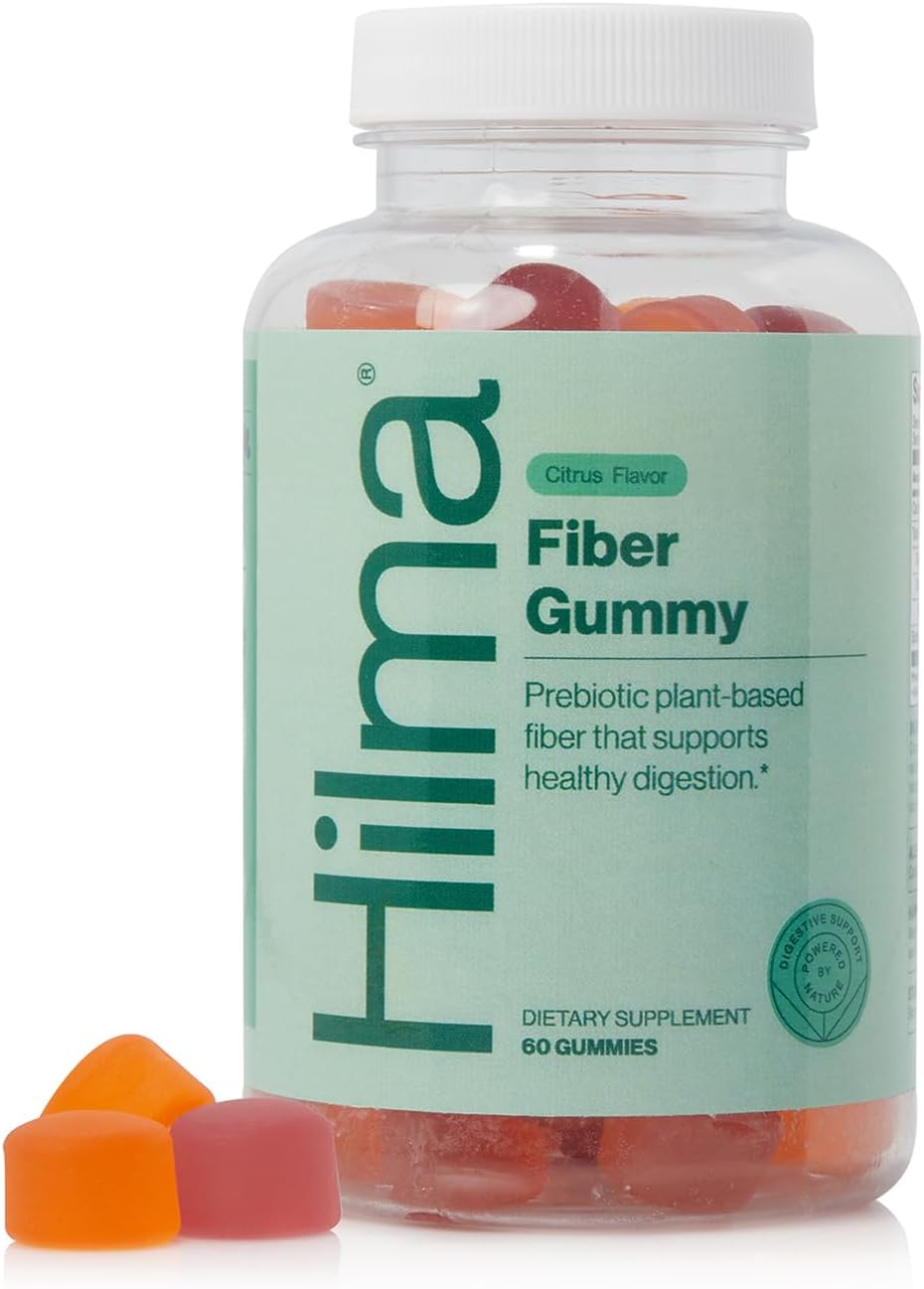 Hilma Prebiotic Fiber Gummies, 60 Count Citrus Flavor