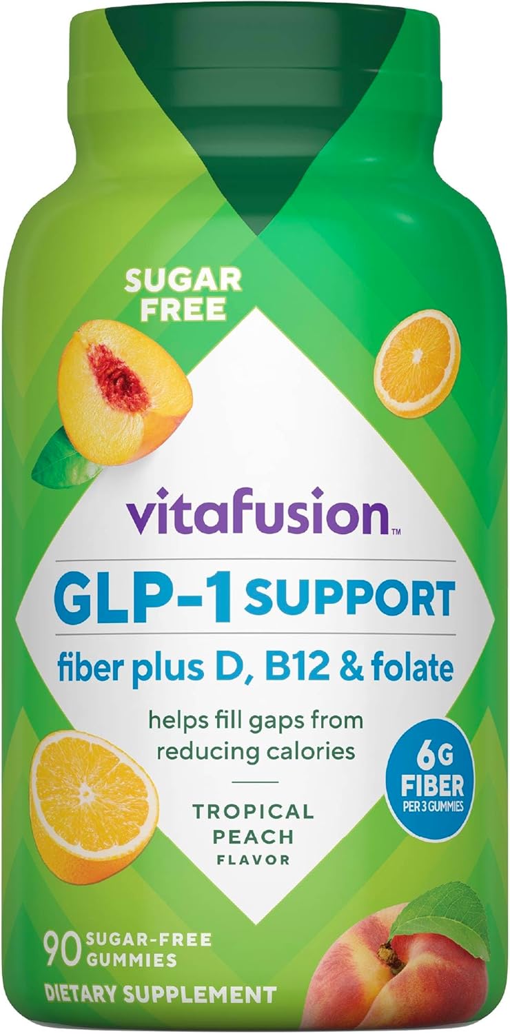 Vitafusion GLP1 Fiber Plus Gummy | 90 Sugar Free Gummies