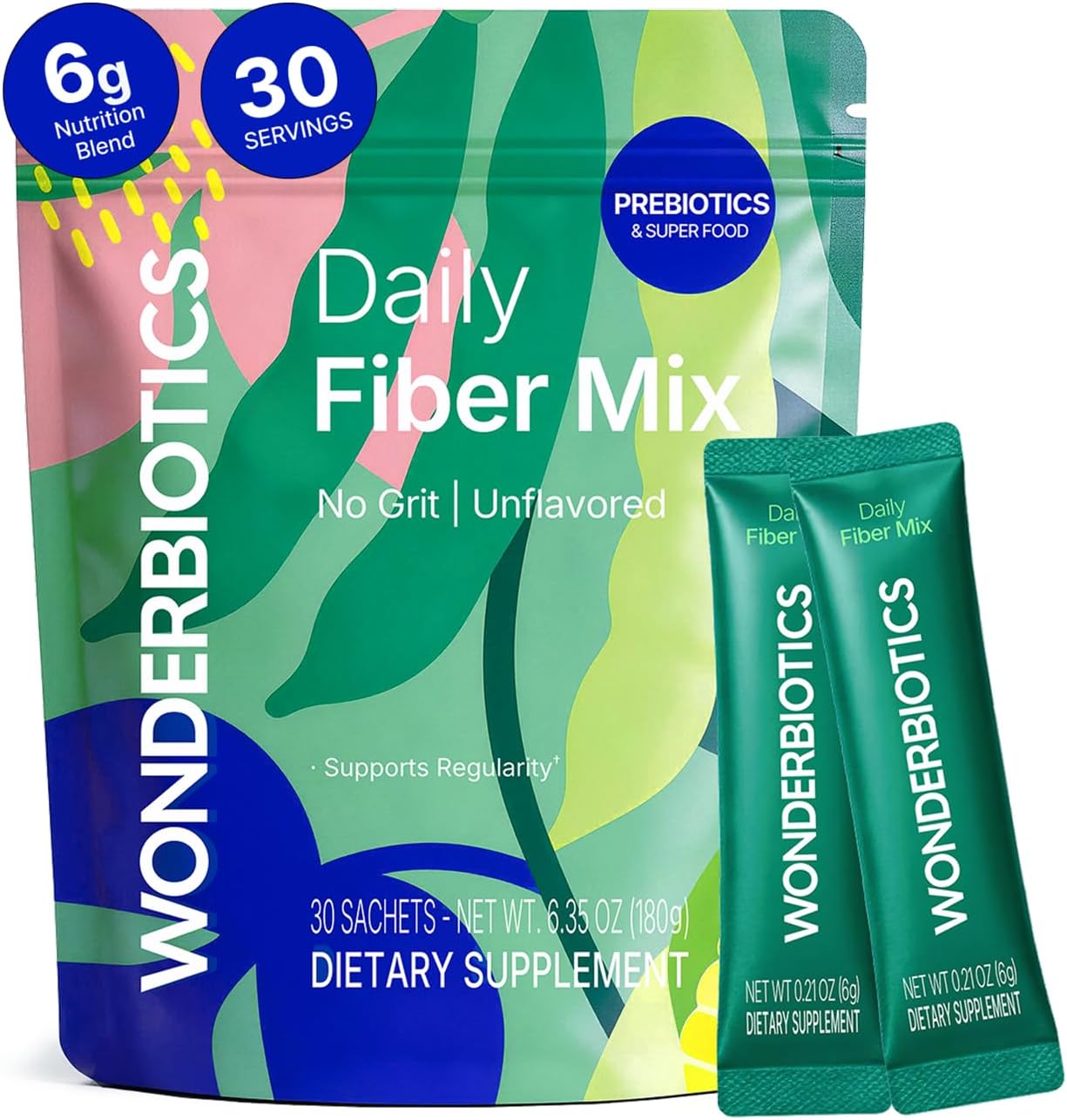 GLP-1 Support Fiber Supplement 6g Powder Packets – 30 Sachets