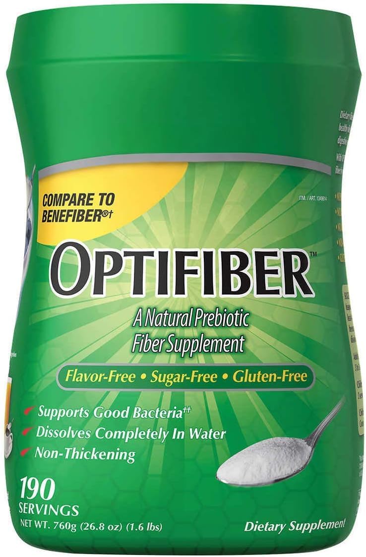 Optifibe’r Powder by Kik-Iand, Fiber Supplement, 25.6 oz (190 Servings)