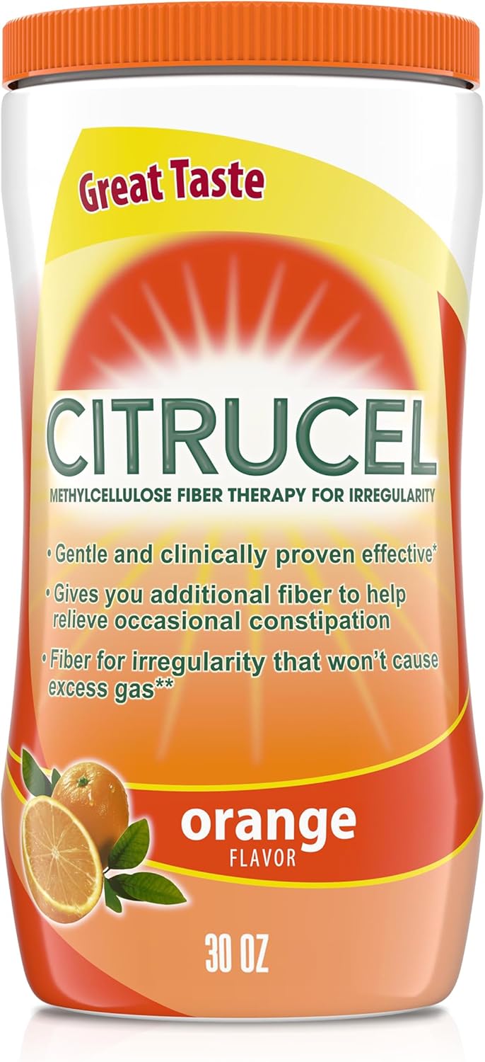 Citrucel Powder Fiber Therapy for Occasional Constipation Relief, 30 oz
