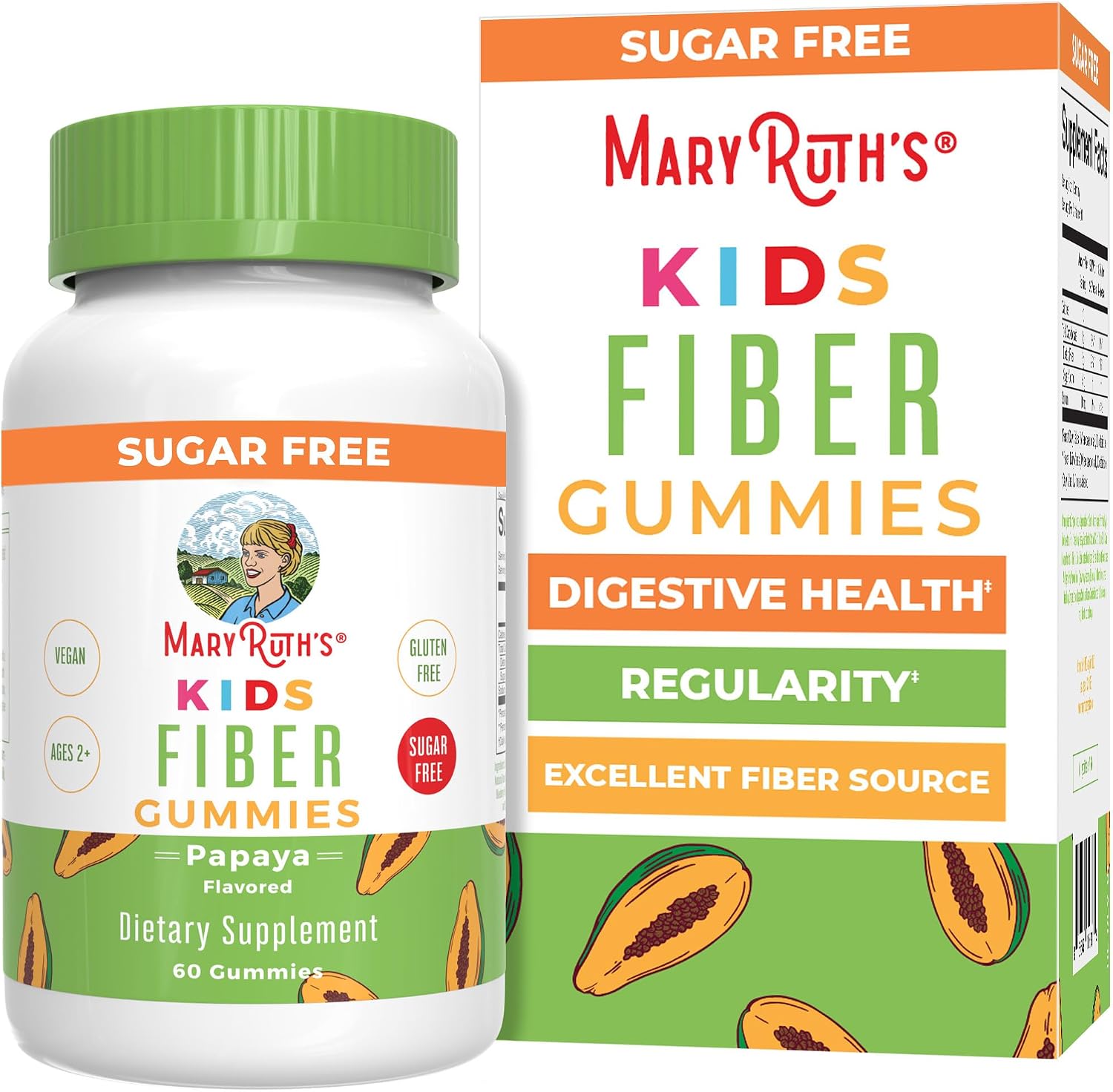 MARYRUTH’S Fiber Gummies for Kids, Sugar Free, 60 Count, 2 Month Supply