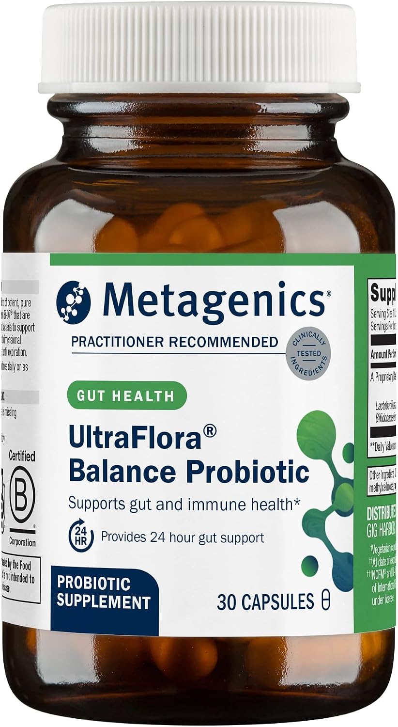 Metagenics UltraFlora Balance Probiotic Supplement, 30 Capsules