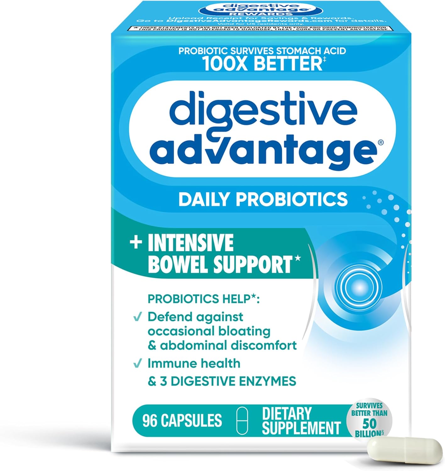 Digestive Advantage IBS Probiotics For Women and Men, Probiotics For Digestive Health & Intensive