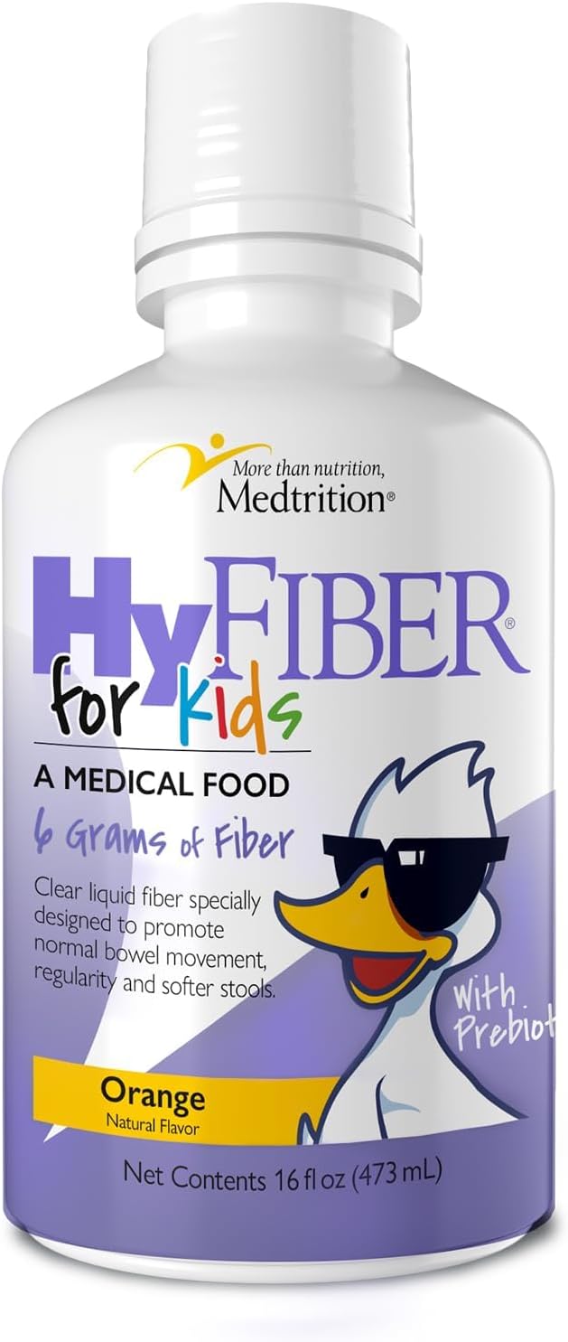 Medtrition HyFiber Liquid Fiber for Kids in Only One Tablespoon, Supports Regularity and Softer Stools,