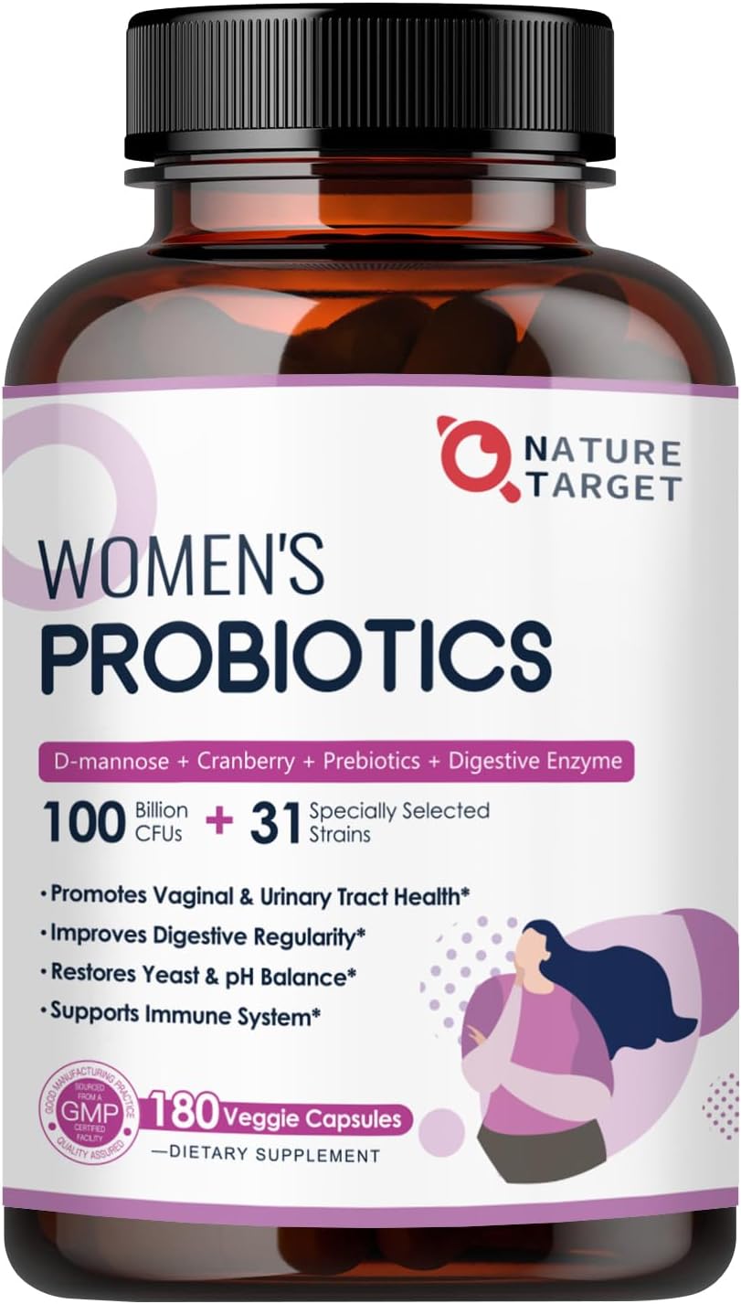 NATURE TARGET Women’s Probiotic, 100 Billion CFU, 31 Strains, 90 Servings