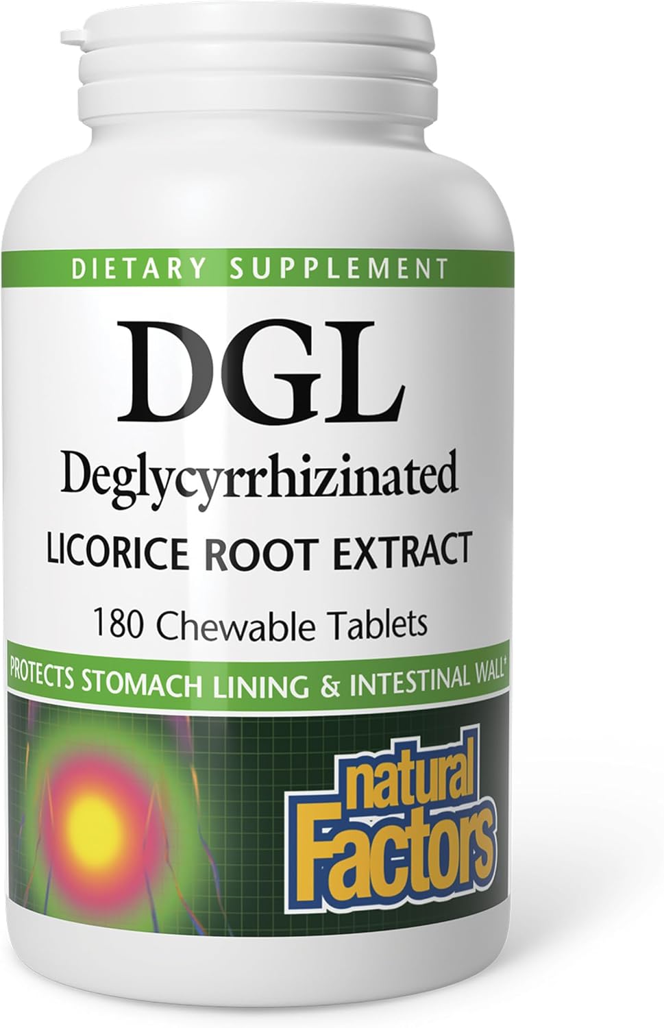 Natural Factors DGL Licorice 400 mg, Digestive Support*, 180 Chewable Tabs