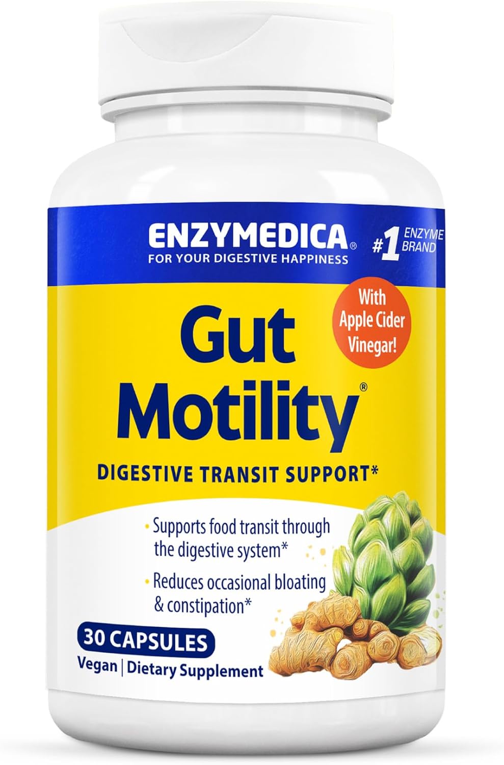 Enzymedica Gut Motility Supplement for Men & Women – 30 Caps