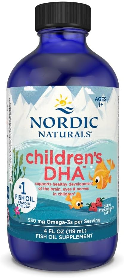 Nordic Naturals Children’s DHA, 530 mg Omega-3 Fish Oil – Strawberry – 4 oz