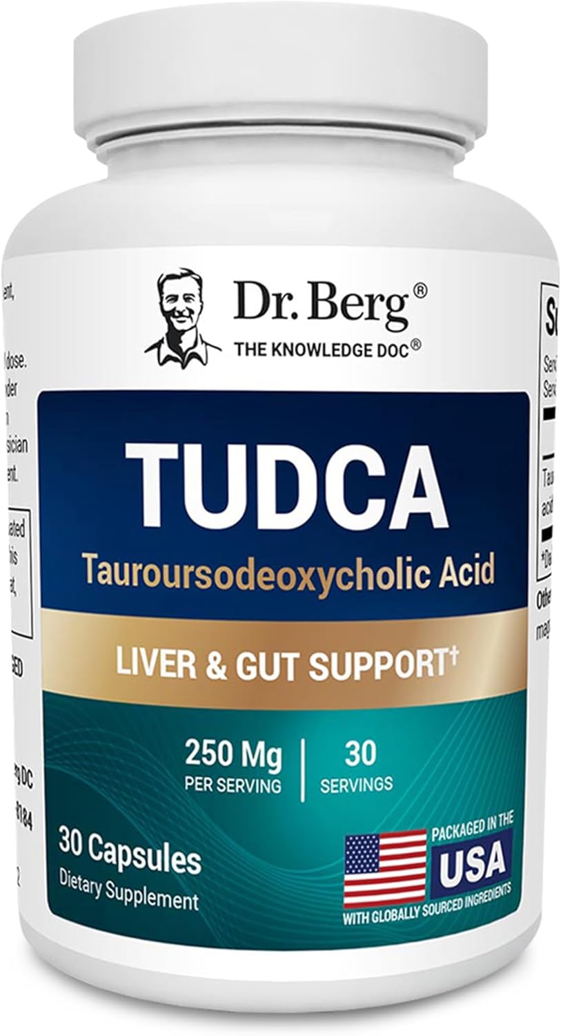 Dr. Berg TUDCA Supplement (Tauroursodeoxycholic Acid) – Powerful Formula for Liver Health, Bile