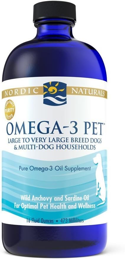 Nordic Naturals Omega-3 Pet, 1380mg Fish Oil for Dogs w/EPA DHA – 16oz