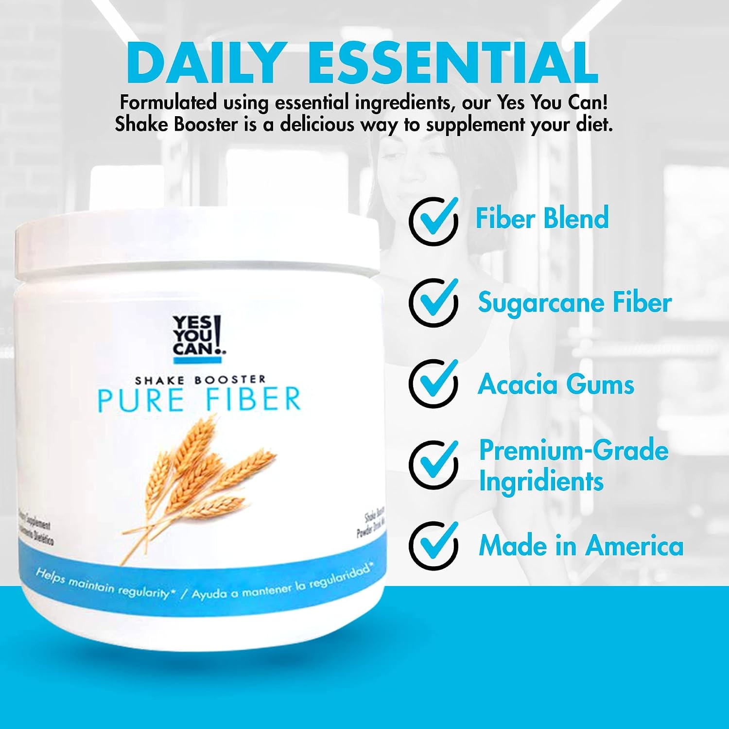 Yes You Can! Meal Replacement Shake, Pure Fiber, 20g Protein, 15 Servings