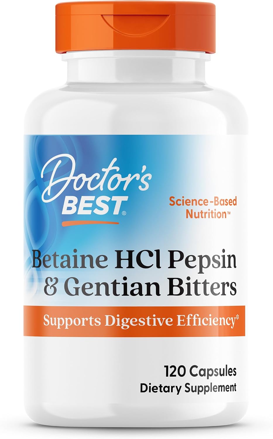 Doctor’s Best Betaine HCl Pepsin & Gentian Bitters Supplement – Supports Digestive Enzyme