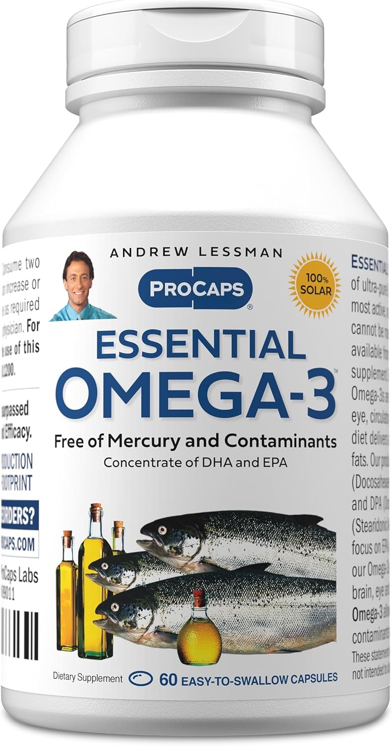 ANDREW LESSMAN Essential Omega-3 Fish Oil Concentrated DHA, 60 Softgels
