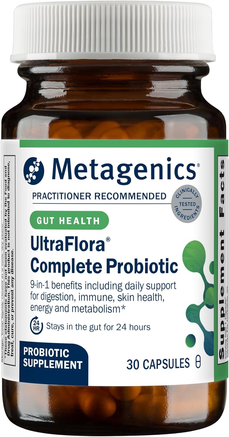 Metagenics UltraFlora Complete, Multi-Strain Probiotic, 30 Capsules