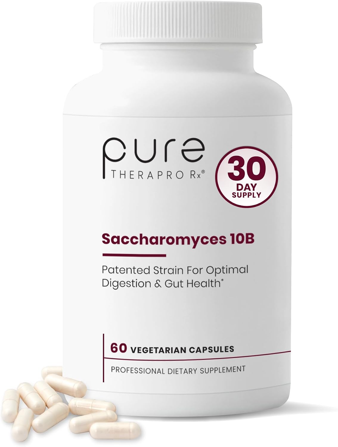 Pure Therapro Rx Saccharomyces 10B Probiotic, 60 Capsules