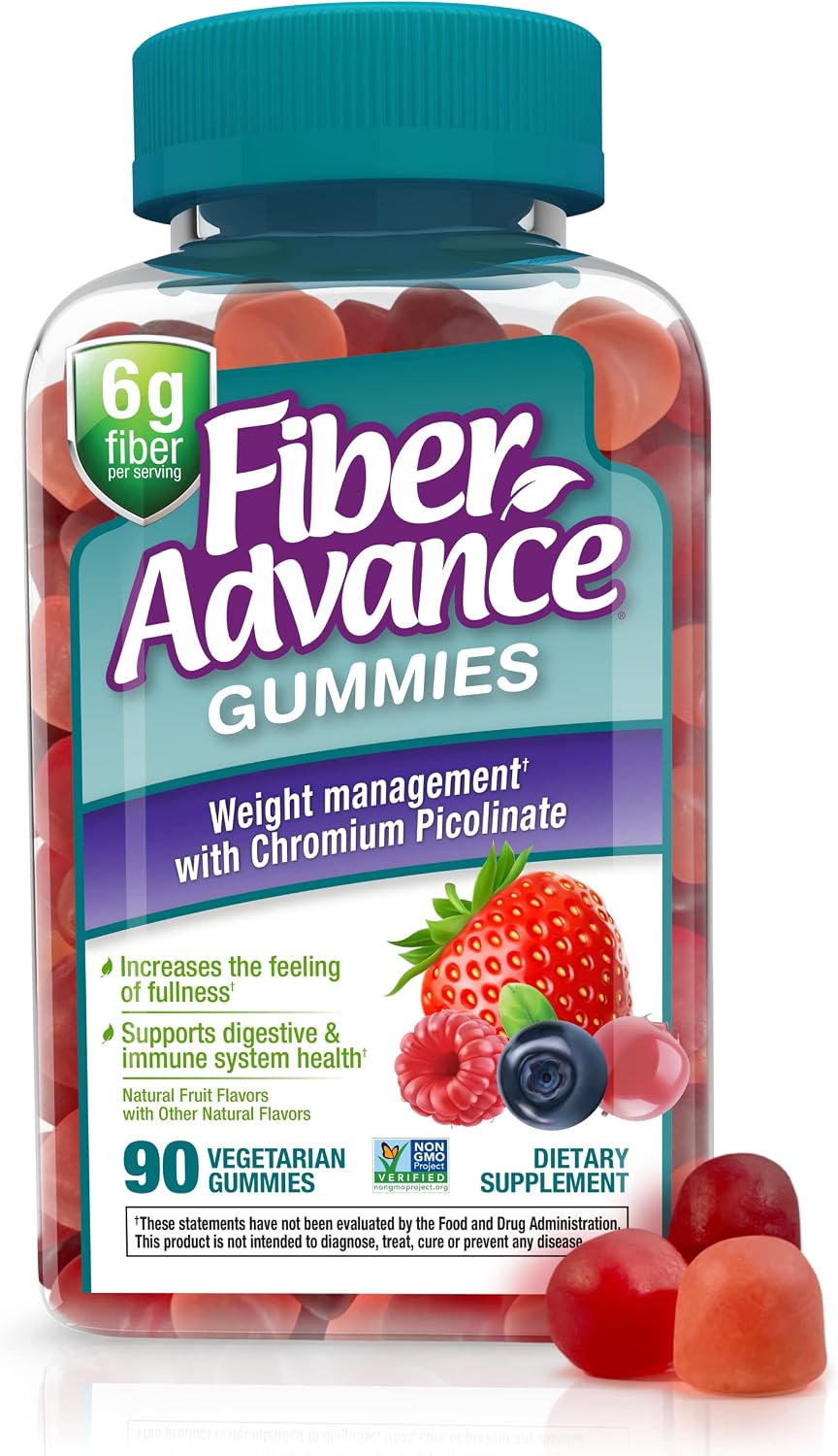 Fiber Advance Weight Management Gummies | 100% Plant Based Fiber for Digestive Wellness and Gut Health