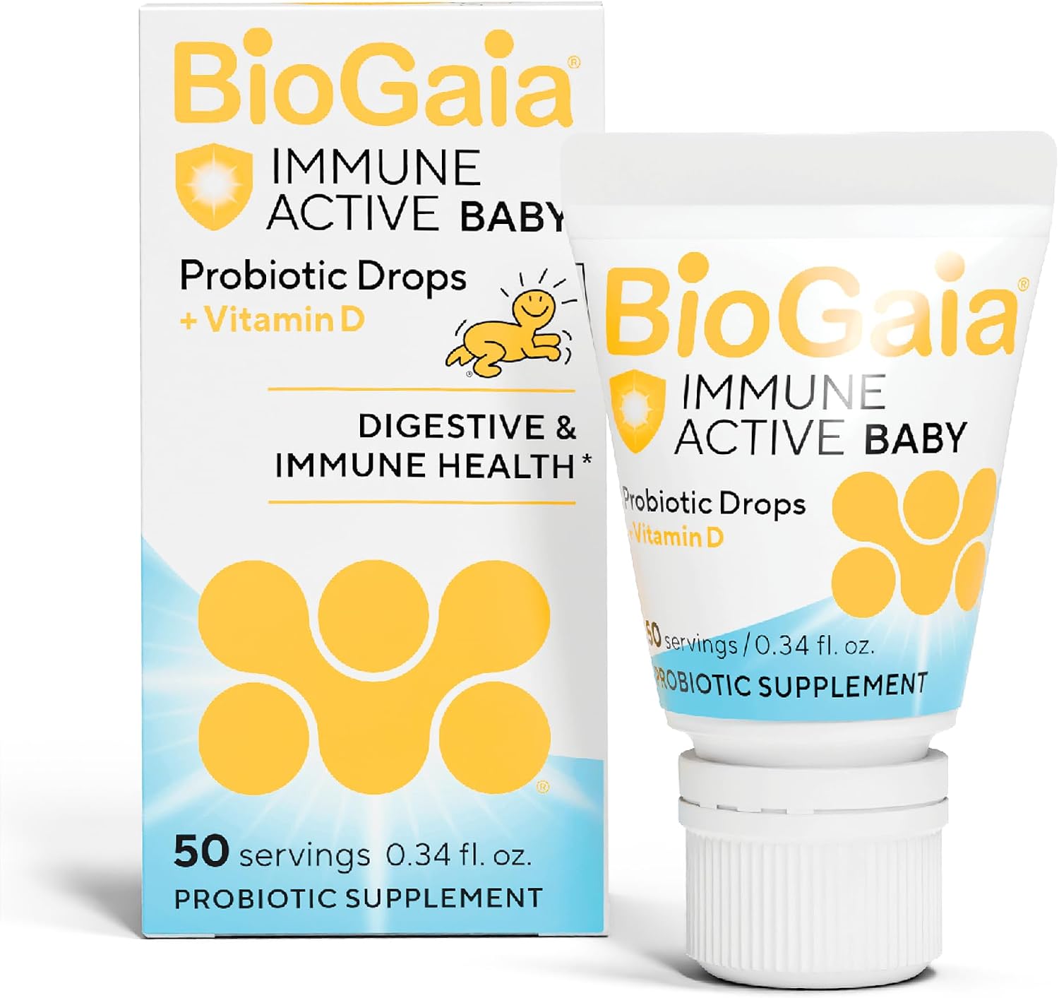BioGaia Immune Active Baby Probiotic Drops + Vitamin D | Immune & Digestive