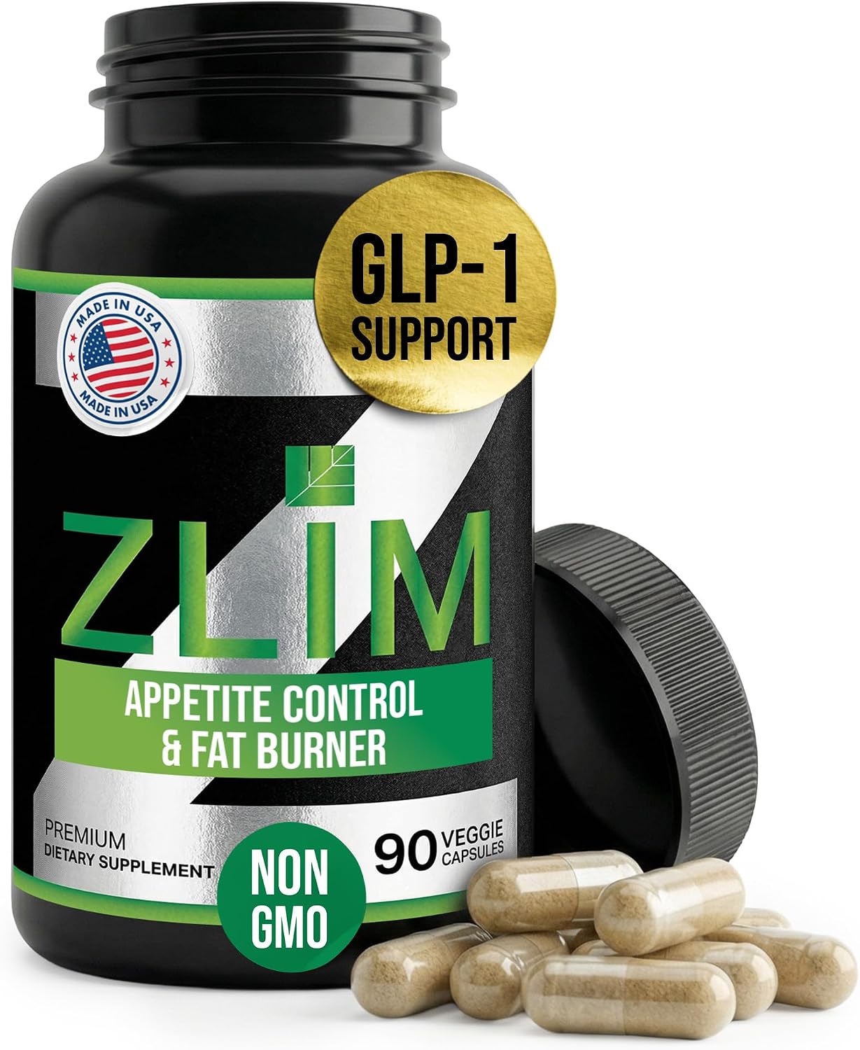 Dr. Zisman ZLIM Fiber Capsules for Digestive Support, 90 Veggie Capsules