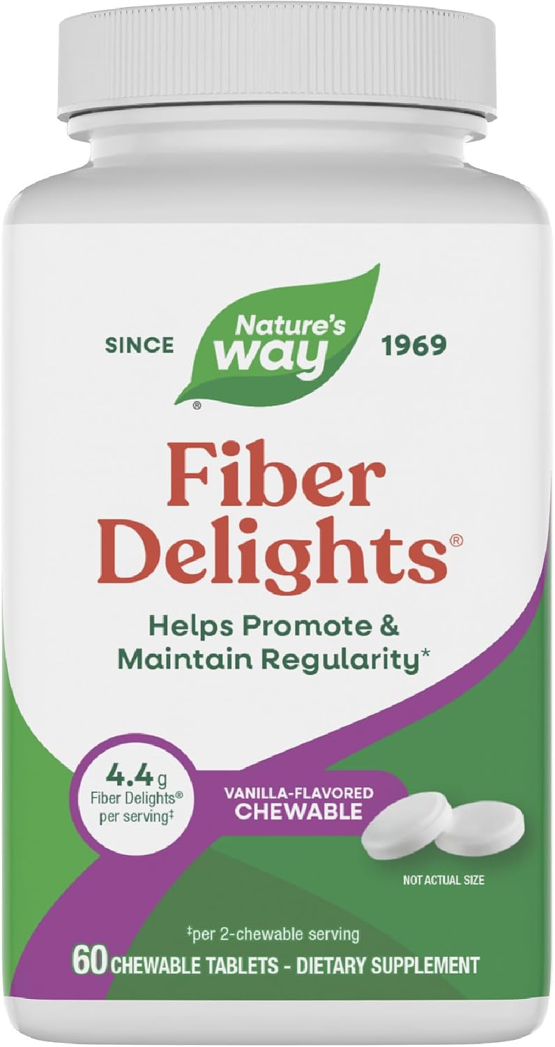 Nature’s Way Fiber Delights, 4.4g of Fiber per Serving, 60 ct