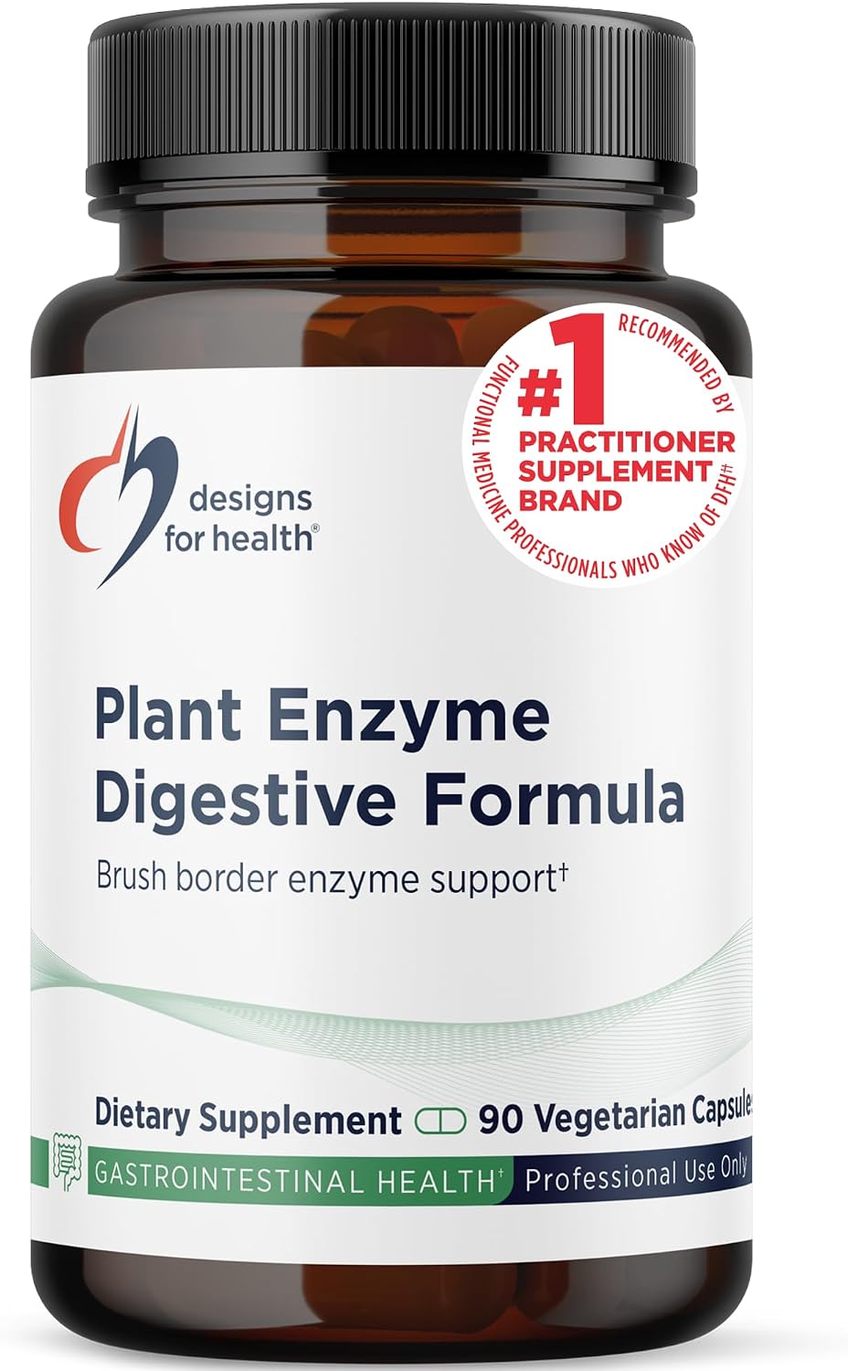 Designs for Health Plant Enzyme Digestive Formula, Gut Support, 90 Capsules