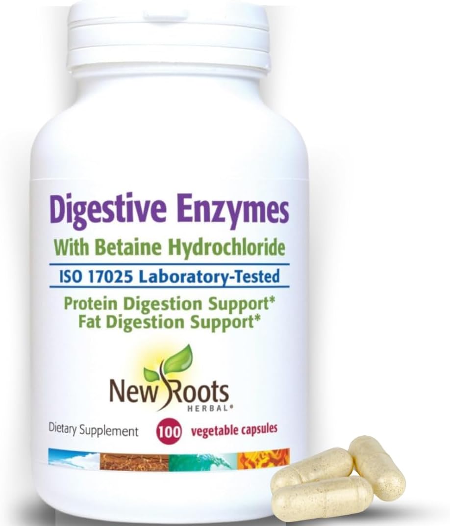 Digestive Enzymes with Ox Bile and Betaine HCl (100 Caps) Ox Bile Supplements for No Gallbladder with