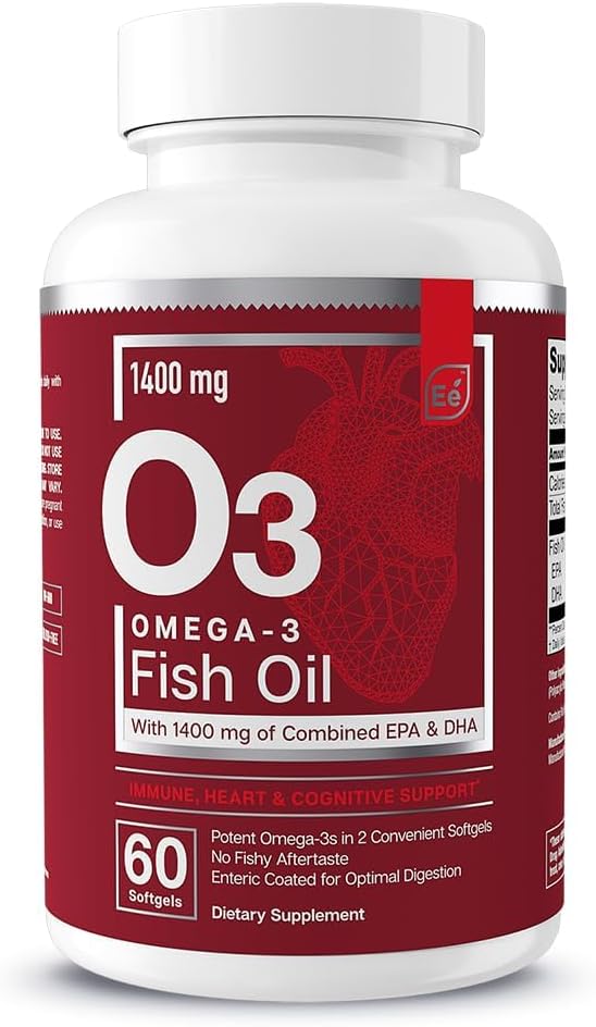 Essential Elements Omega-3 Fish Oil Supplement with EPA & DHA | Fatty Acids for Immune, Heart &