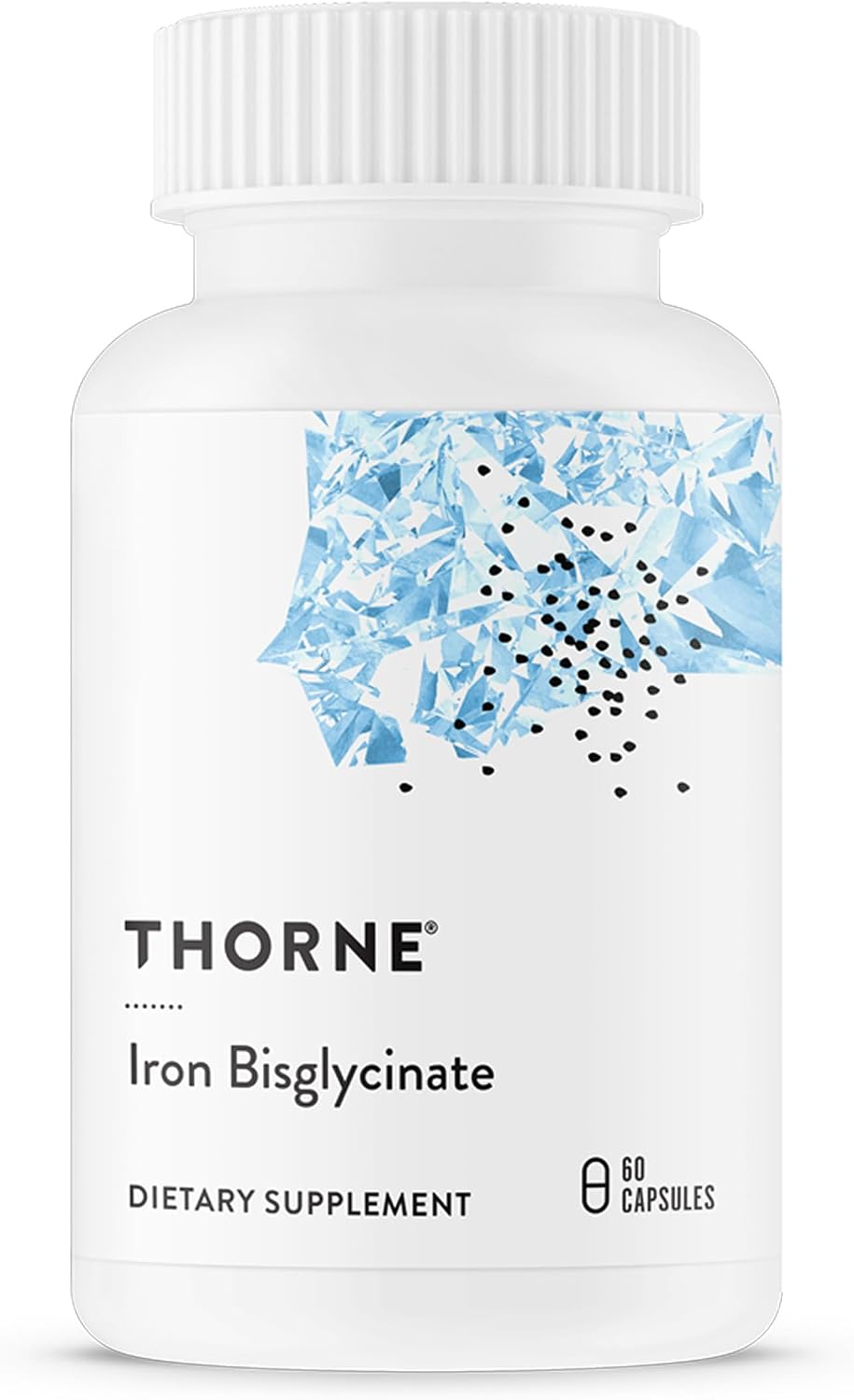 THORNE Iron Bisglycinate, 25 mg Iron Supplement, 60 Capsules