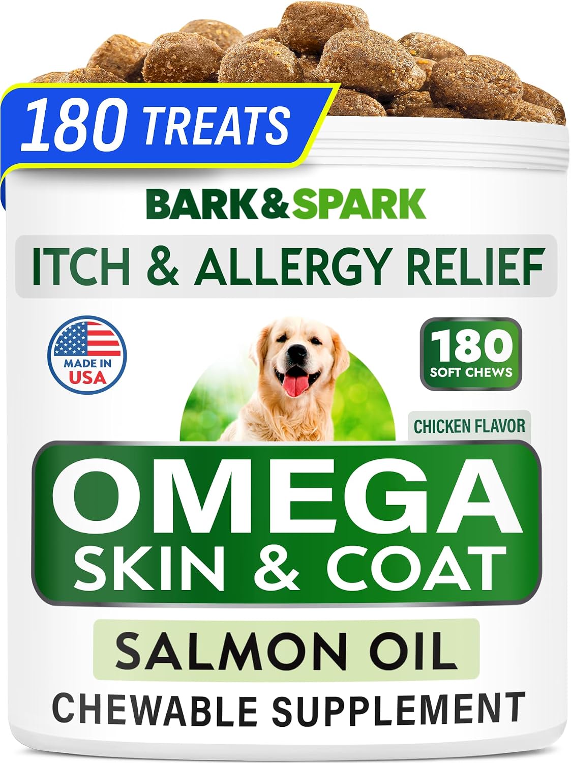 Omega 3 for Dogs – Fish Oil for Skin & Coat Health, Itch & Allergy Support