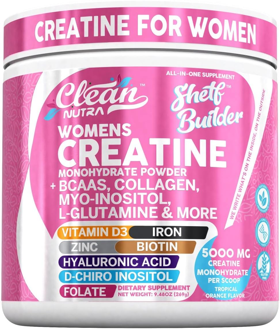 Creatine for Women | Creatine Monohydrate + BCAA Powder Myo-Inositol Collagen Biotin Hyaluronic Acid