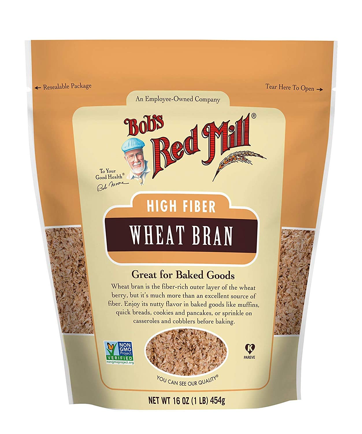 Bob’s Red Mill High Fiber Wheat Bran, 16 OZ (Pack of 3)